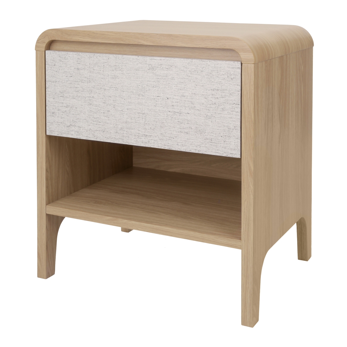 Pacific Direct 1340022 19.5 x 15.5 x 21.5 in. Delano Side & End Table with 1 Drawer, Euro Oak