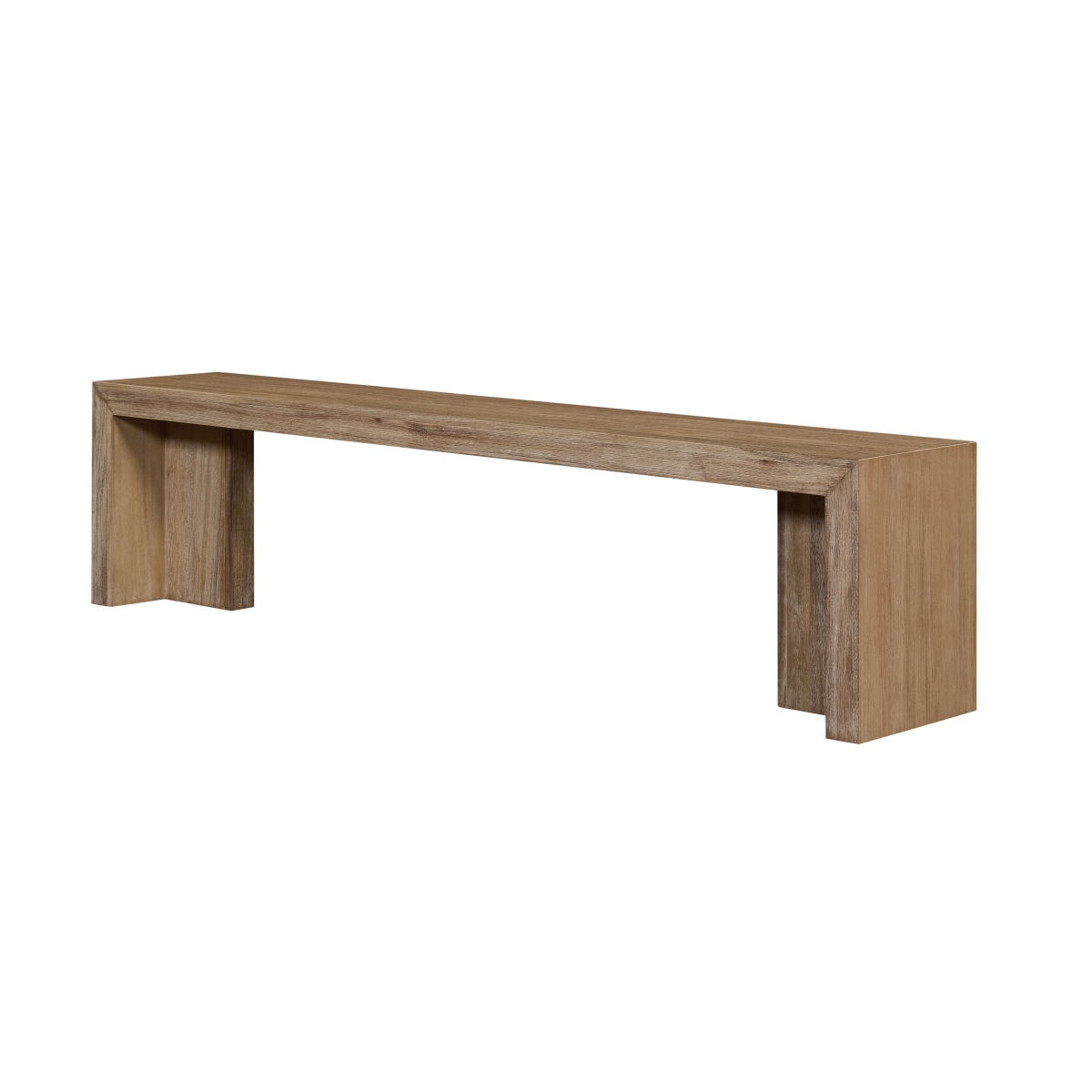 Pacific Direct 8000101-85 74 x 14 x 18 in. Zerano Dining Bench, Brushed Smoke