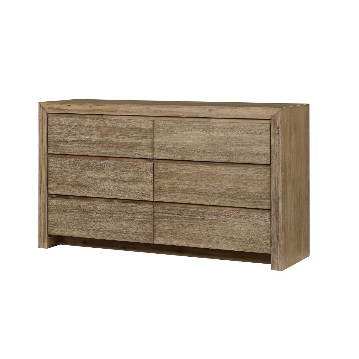 Pacific Direct 8000102-85 64 x 18 x 36 in. Zerano Dresser with 6 Drawers, Brushed Smoke
