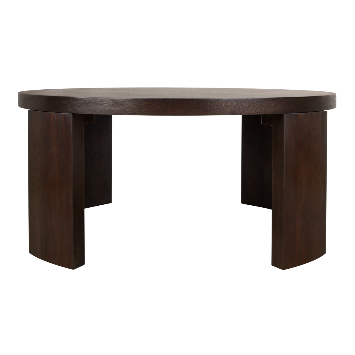 Pacific Direct 1270019-DBO 36 x 36 x 16 in. Londyn Round Coffee Table, Dark Brown