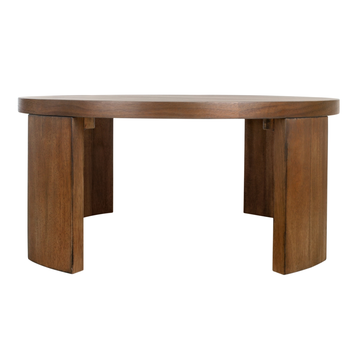 Pacific Direct 1270019-WR 36 x 36 x 16 in. Londyn Round Coffee Table, Rustic Walnut