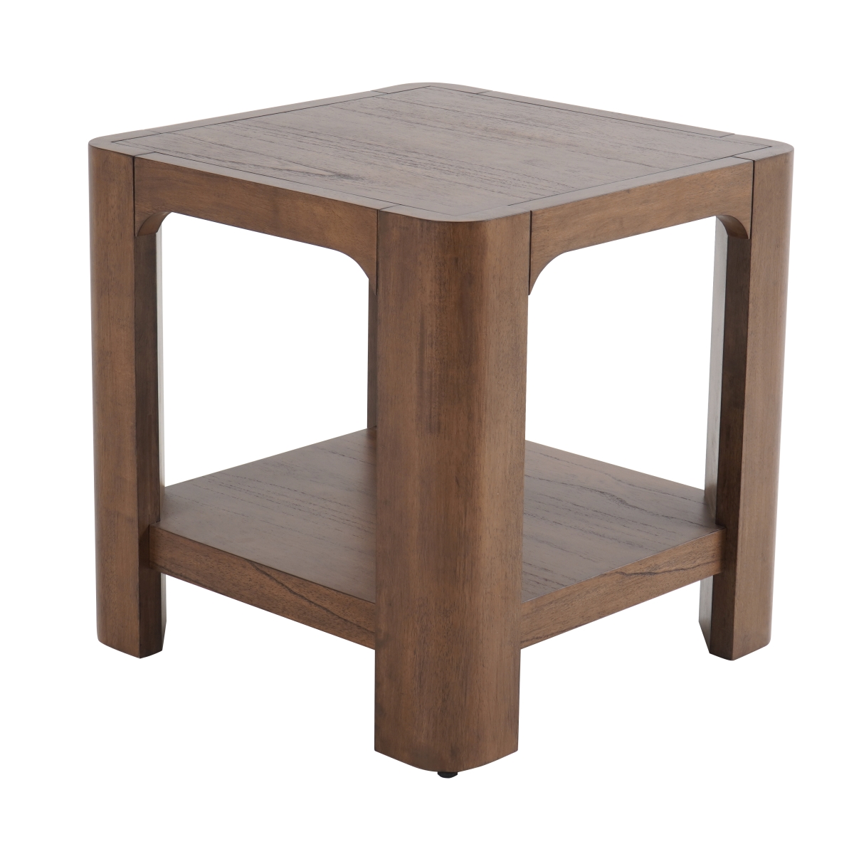 Pacific Direct 3600001-WT 22 x 22 x 22 in. Trevin Side & End Table, Walnut