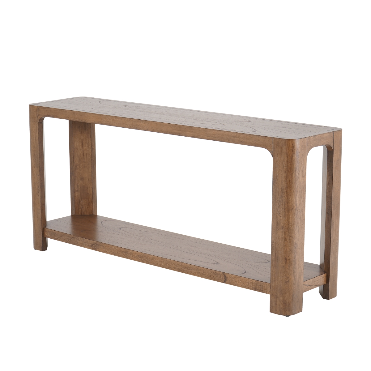 Pacific Direct 3600004-WT 66 x 16 x 30 in. Trevin Console Table with Shelf, Walnut