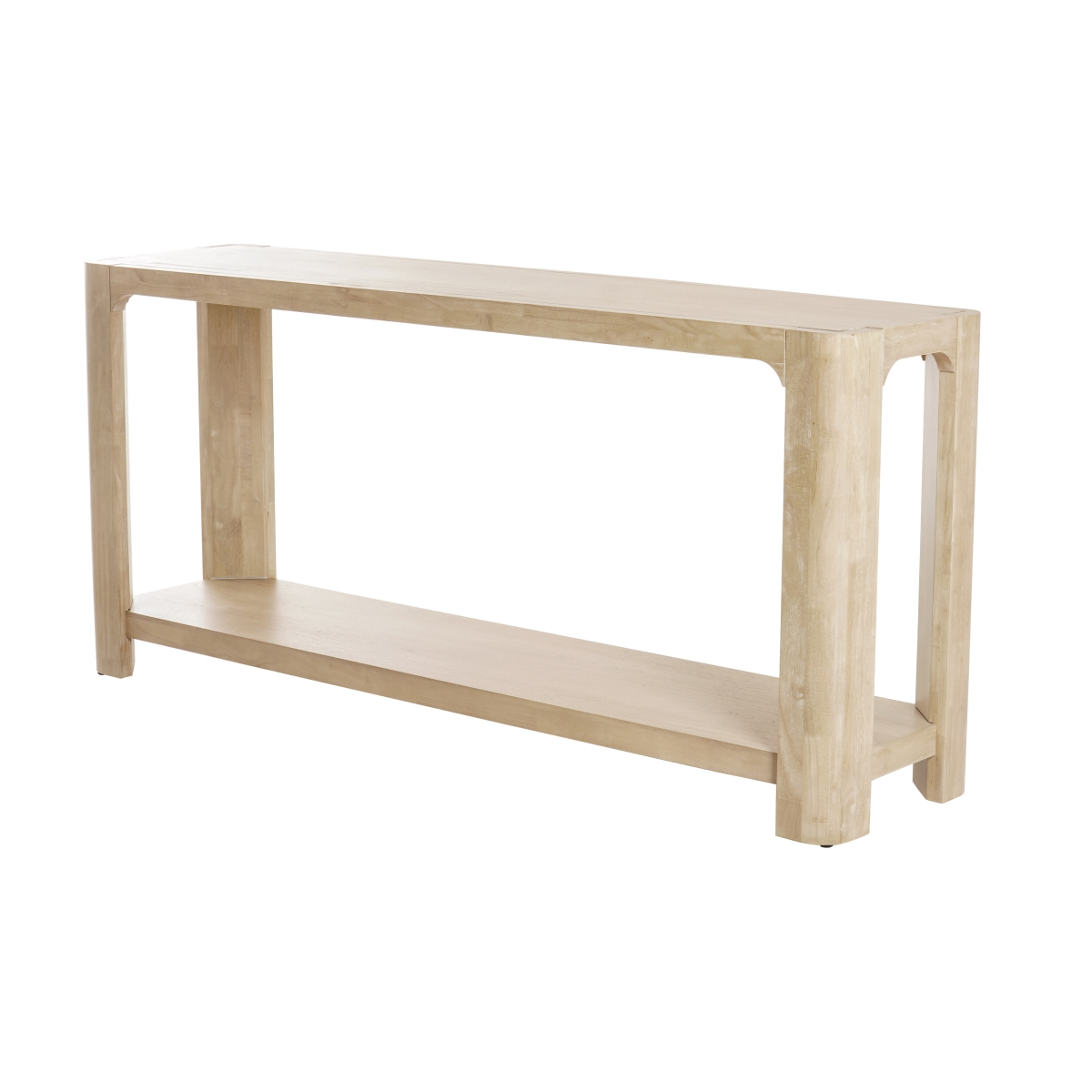 Pacific Direct 3600004-SD 66 in. Trevin Console Table with Shelf - Weathered Sand