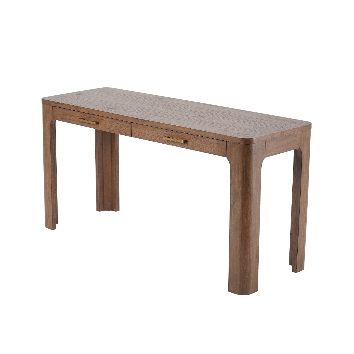 Pacific Direct 3600007-WT 60 x 21 x 30 in. Trevin Desk with 2 Drawers, Walnut