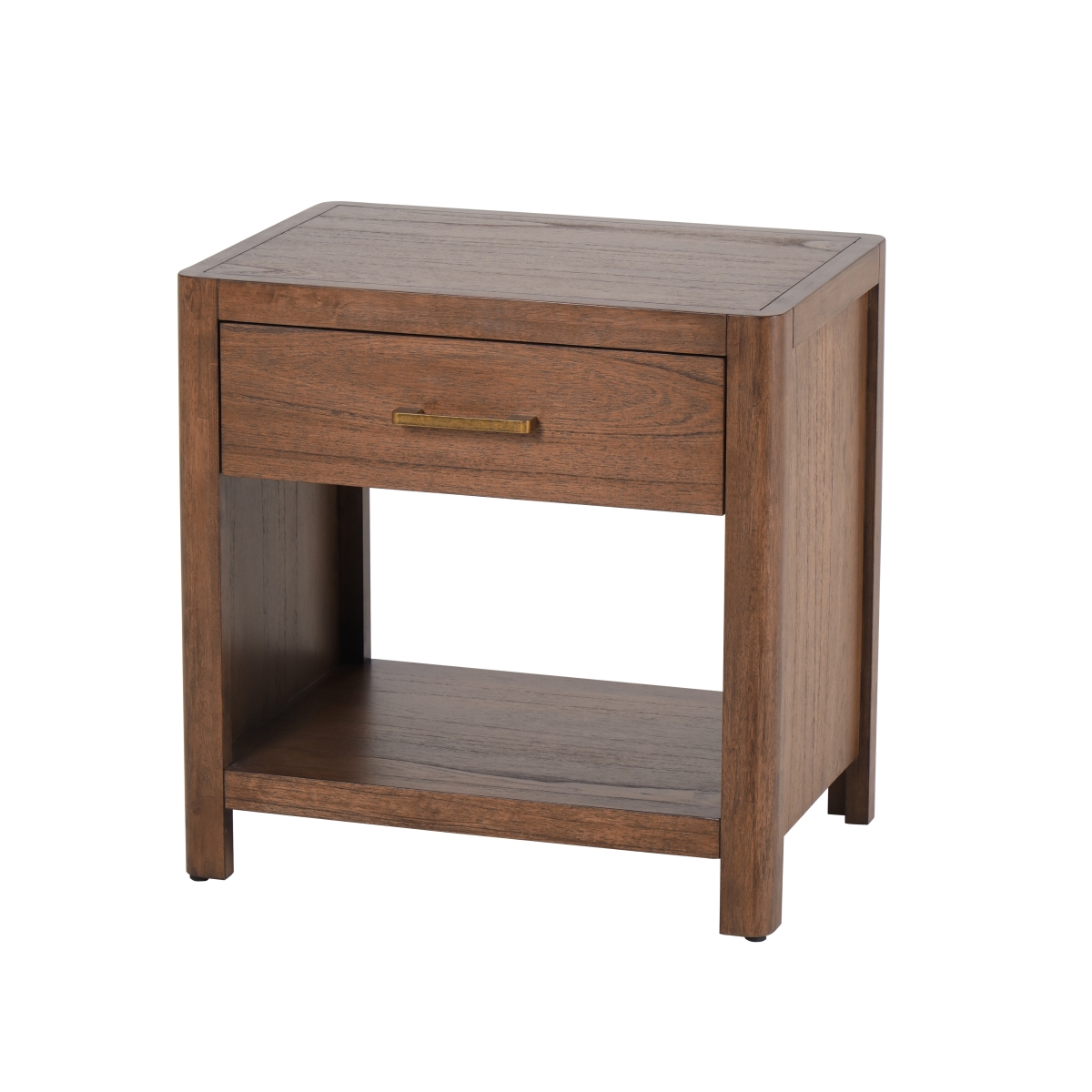 Pacific Direct 3600010-WT 24 in. Trevin Nightstand & Side Table - Walnut