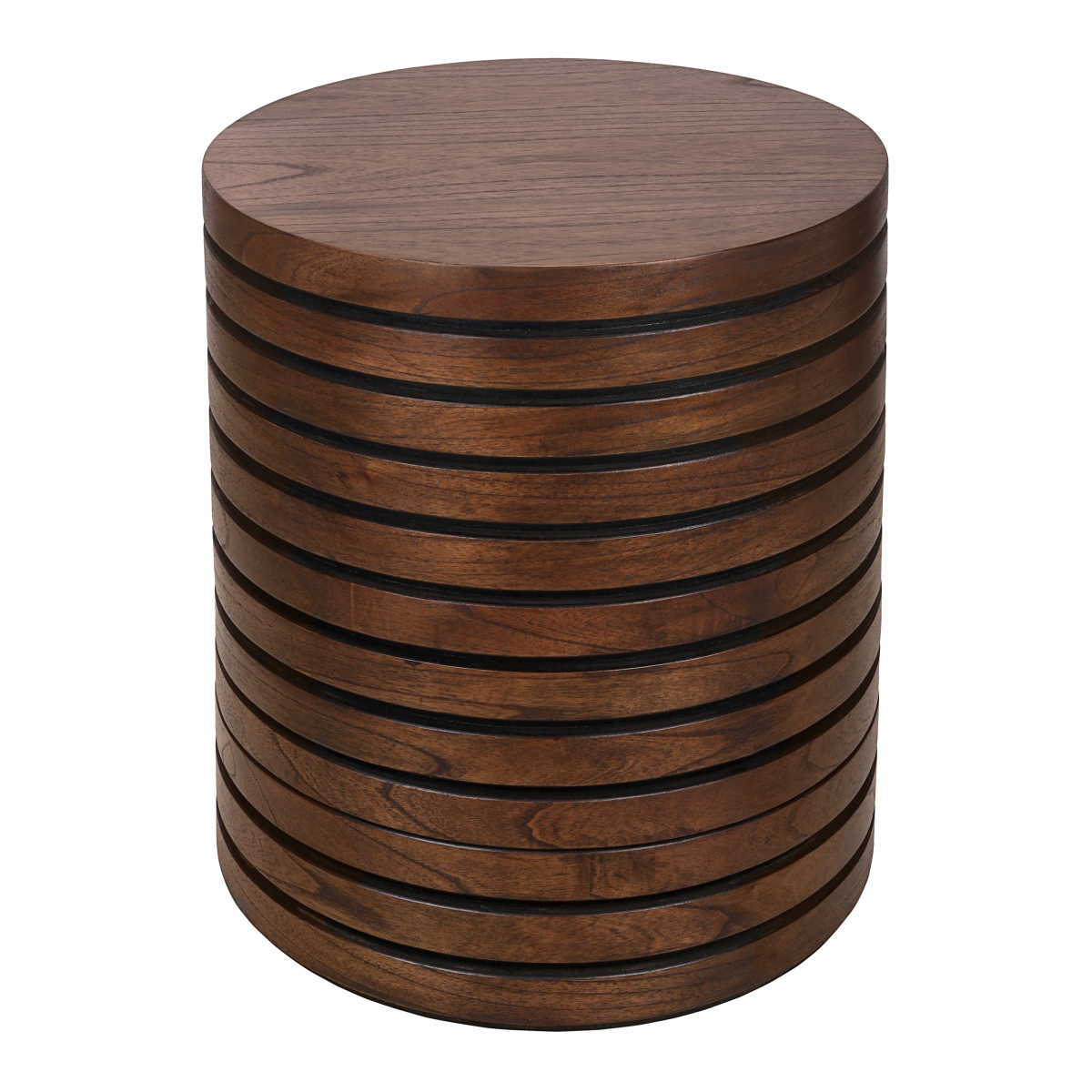 Pacific Direct 1270037-WL 20 x 20 x 23 in. Corvin Side & End Table, Walnut