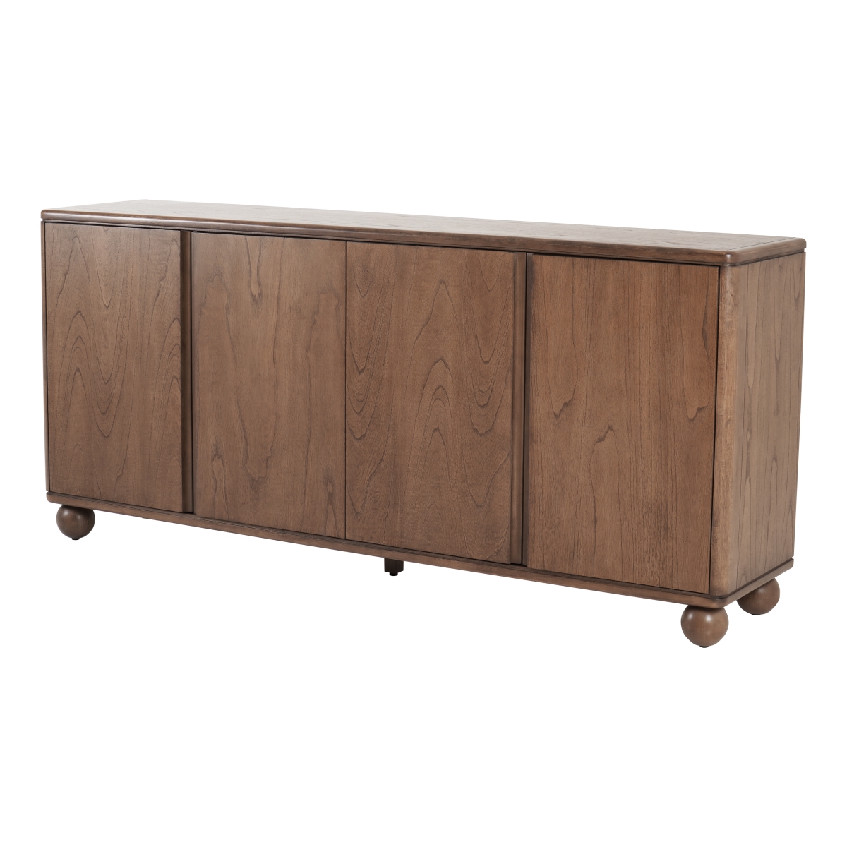 Pacific Direct 3600011-WT 71 x 16 x 32 in. Harlyn Buffet Sideboard with 4 Doors, Walnut