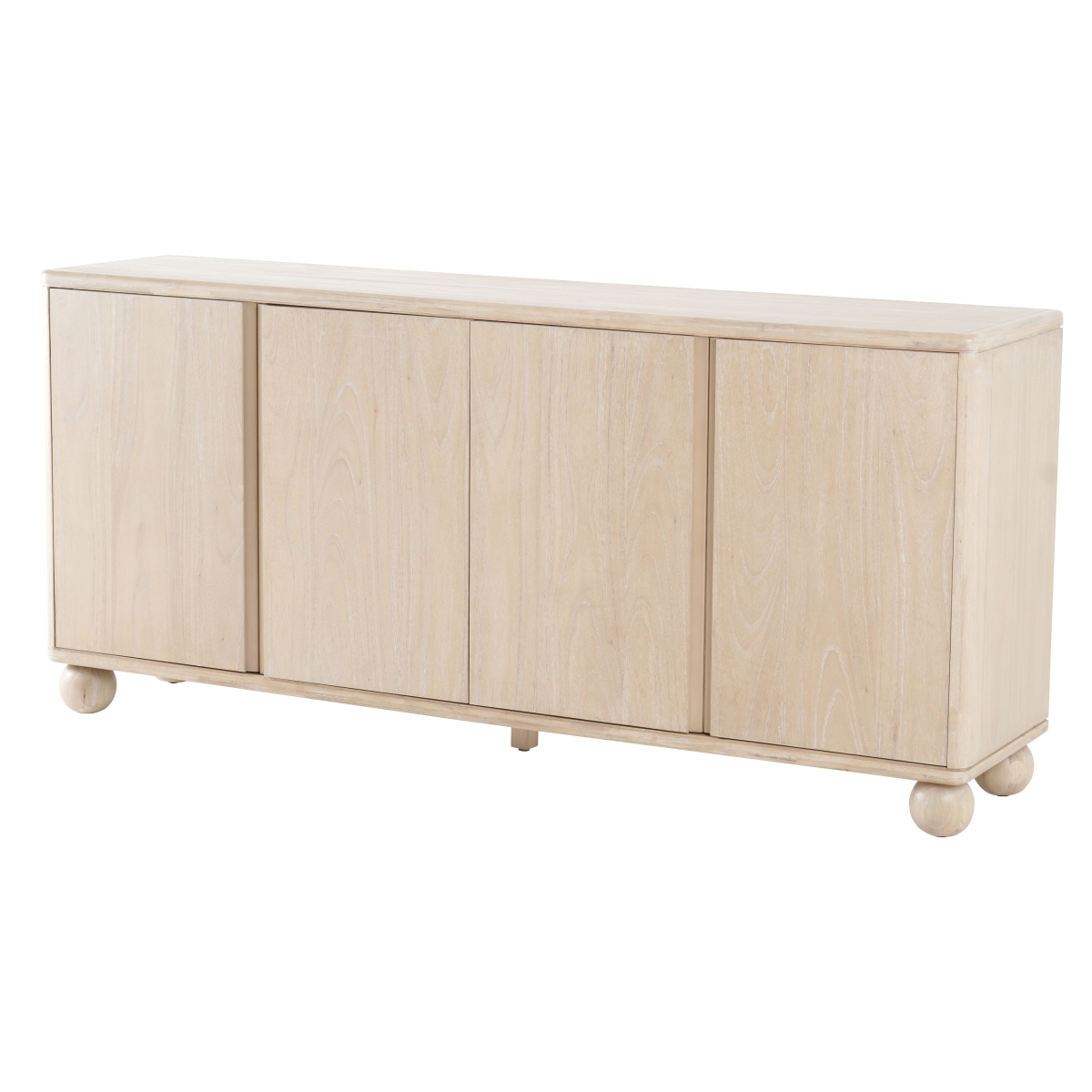 Pacific Direct 3600011-SD 71 x 16 x 32 in. Harlyn Buffet Sideboard with 4 Doors, Weathered Sand