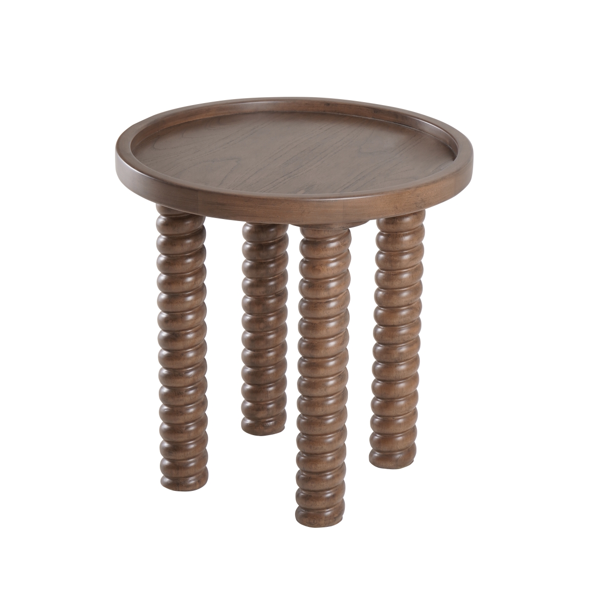Pacific Direct 3600014-WT 22 x 22 x 22 in. Crellin Side & End Table, Walnut