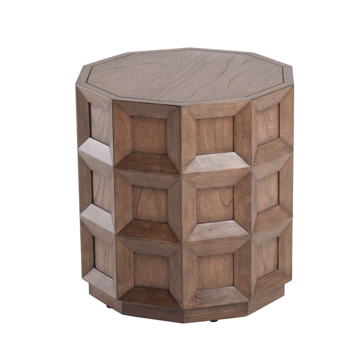 Pacific Direct 3600017-WT 20 x 19 x 20.50 in. Finnan Side & End Table, Walnut