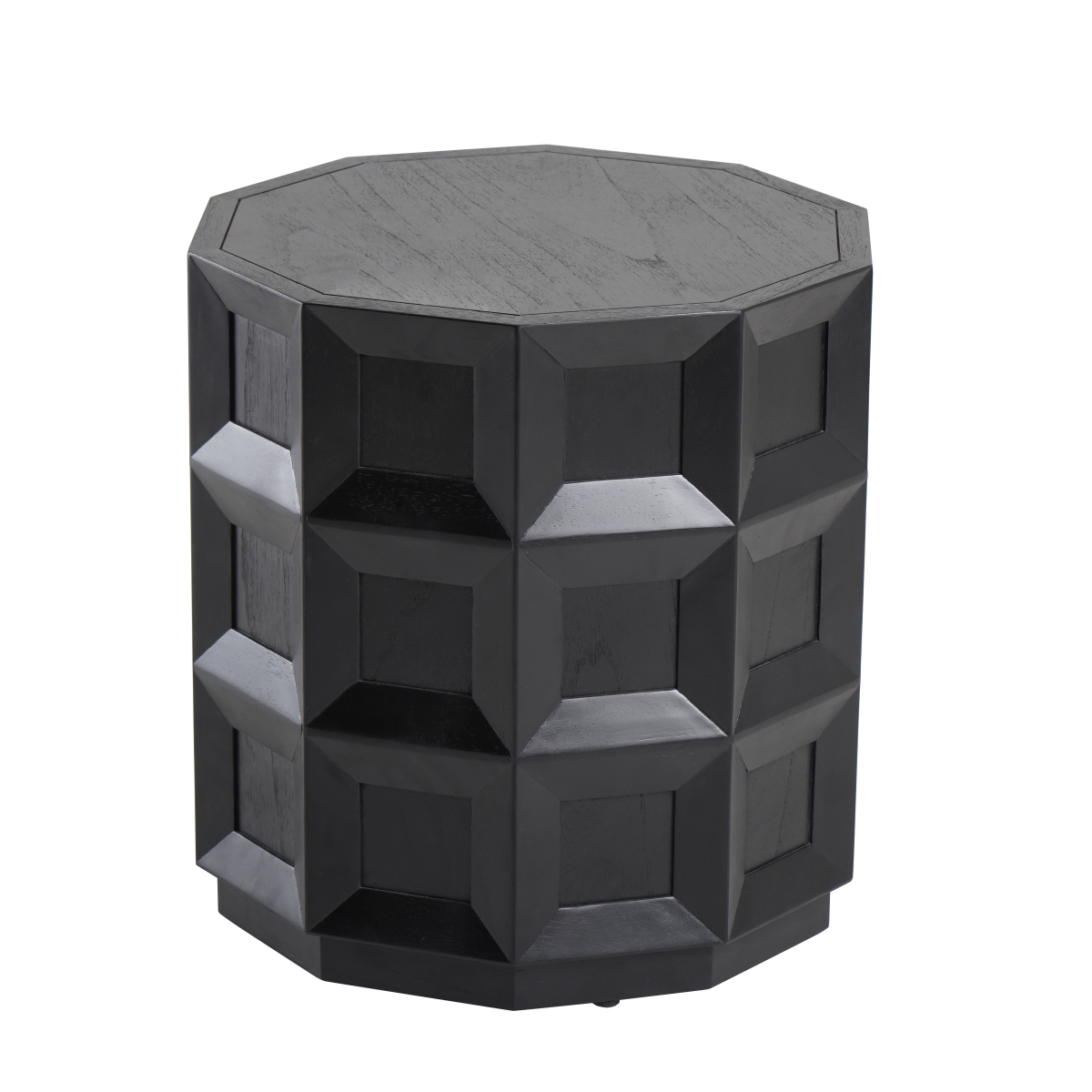 Pacific Direct 3600017-BA 20 x 19 x 20.50 in. Finnan Side & End Table, Black