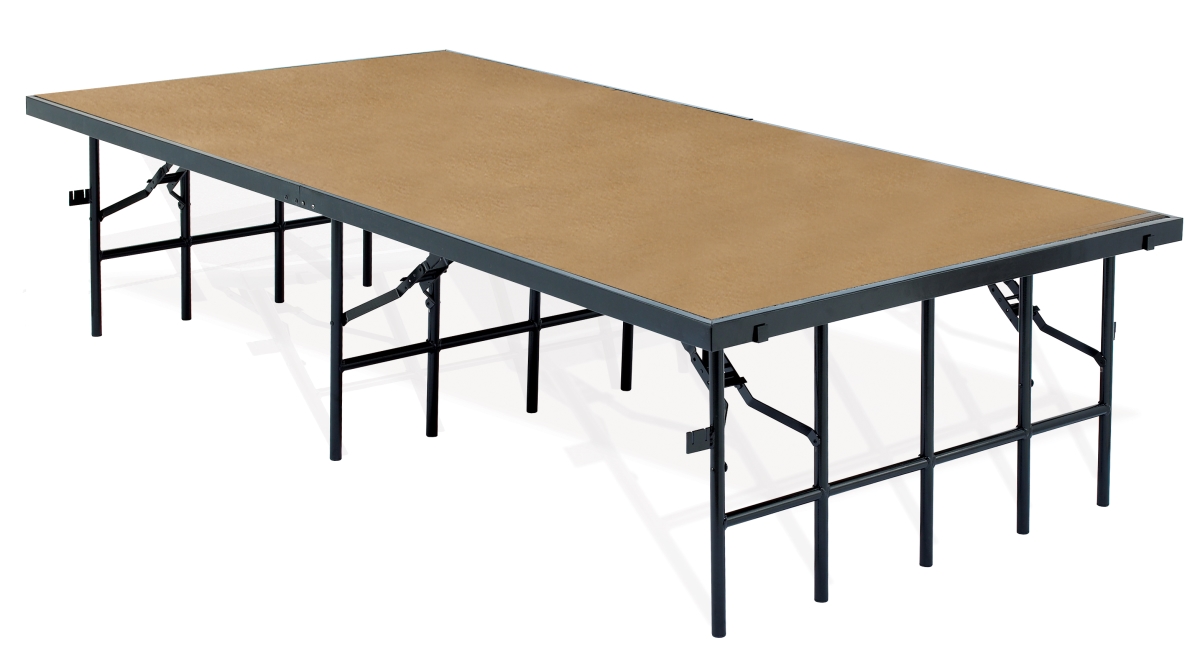 36 x 96 x 16 in. Stage with Hardboard Surface