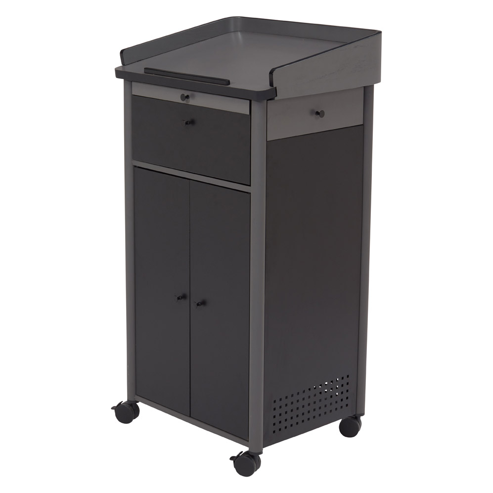 Picture of National Public Seating GSL Oklahoma Sound Greystone Lectern - Charcoal