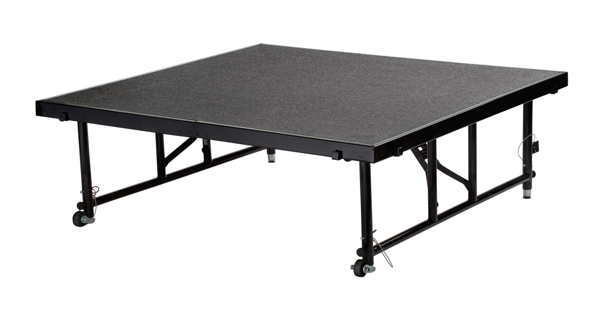 16-24 in. Adjustable 4 x 4 ft. Transfix Stage Platform, Blue Carpet