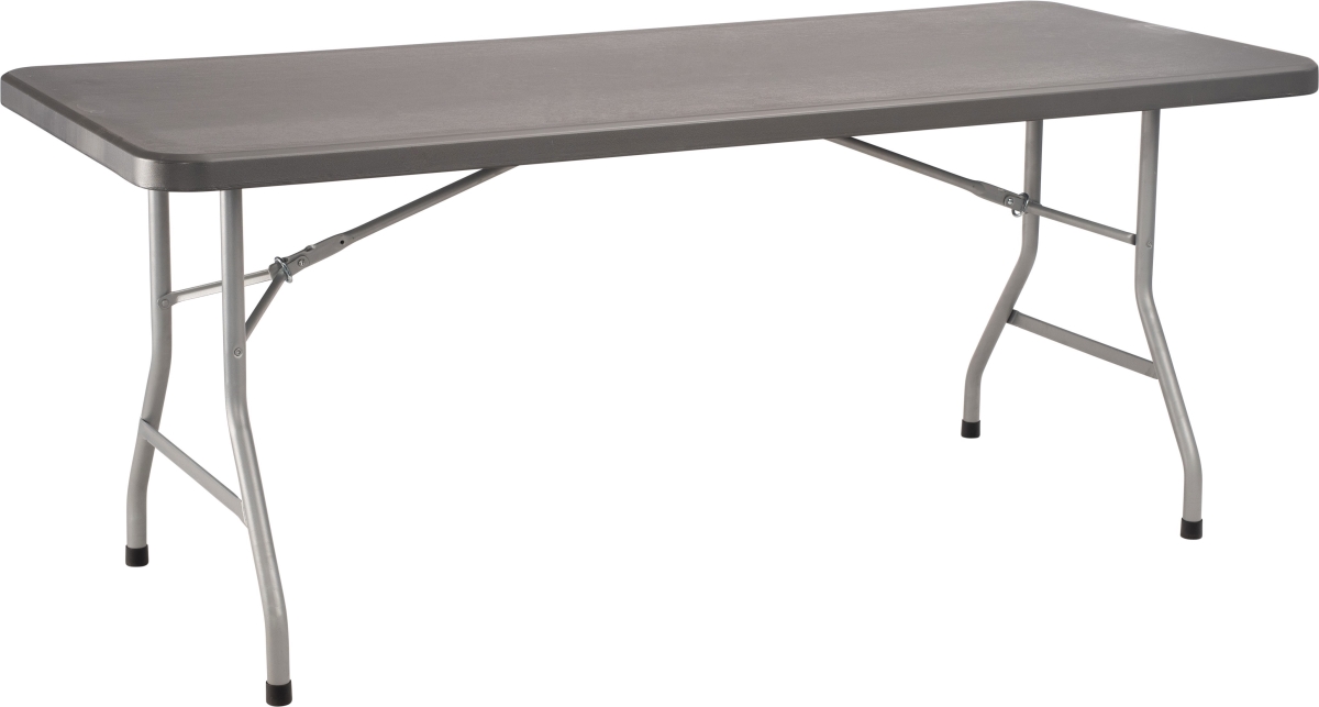 Heavy Duty Folding Table - Charcoal Slate - 30 x 72 in.