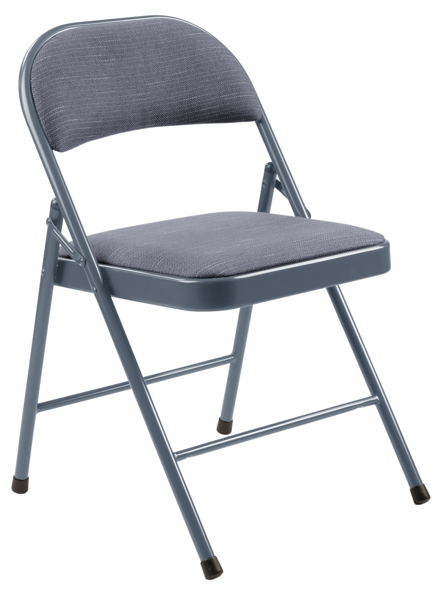 Commercialine 900 Series Fabric Padded Folding Chair, Star Trail Blue - Pack of 4
