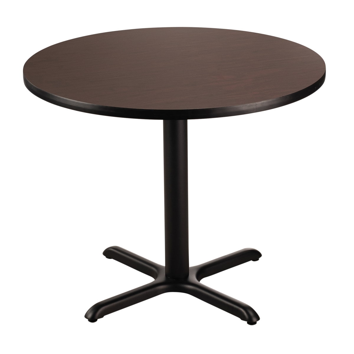 CT13636XDMY 36 in. Round Cafe Table with X-Base, Mahogany - 30 in. Height -  National Public Seating