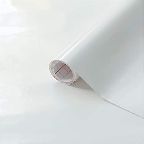 Dc-fix 346-8075 26 x 78 in. Decorative Self Adhesive Film; Glossy White