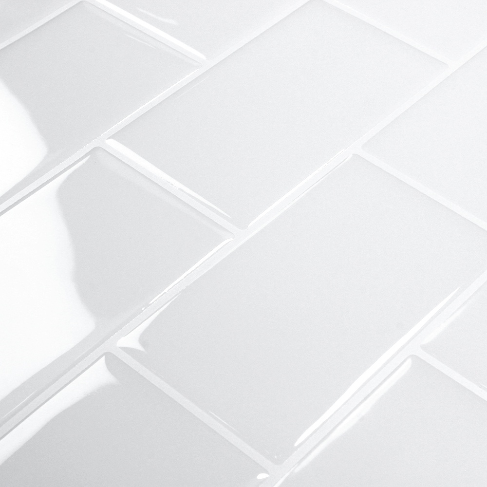 Peel & Stick Backsplash - White Subway Tile - 8 Sheets - 8 Sq Ft - Easy DIY Installation