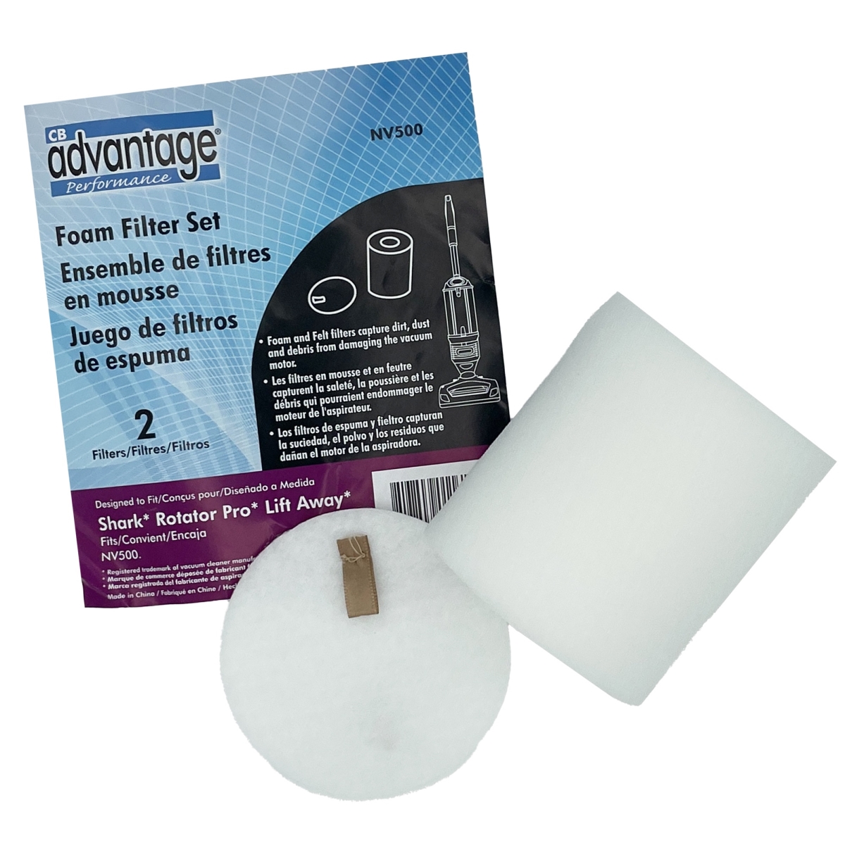 NV500 Shark Replacement Foam Filter