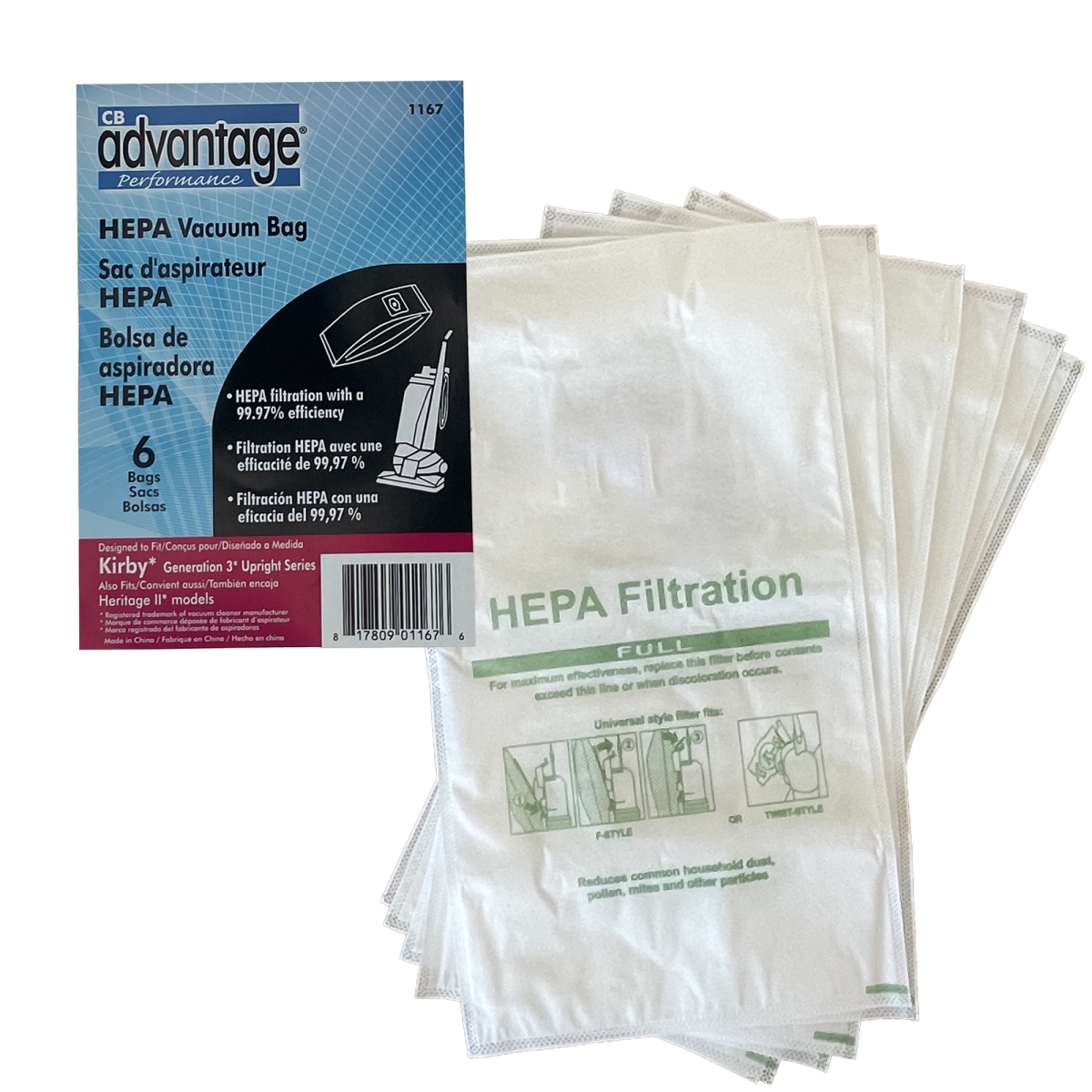 1167 Replacement HEPA Cloth Bag
