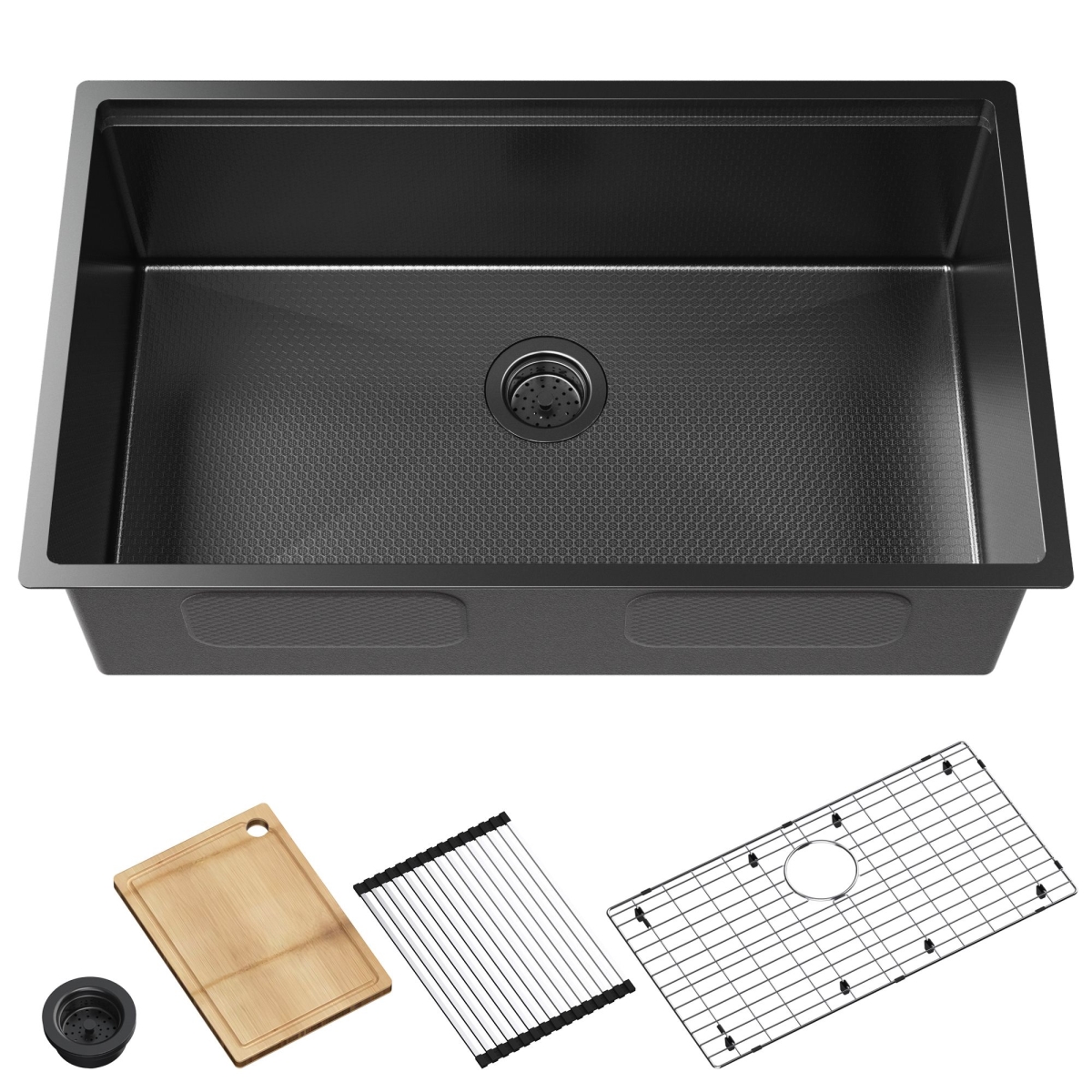 Picture of WELLFE MSJ8148WNH RV Kitchen Sink, 32in x 19in Undermount Single Bowl Stainless Steel Workstation Kitchen Sink