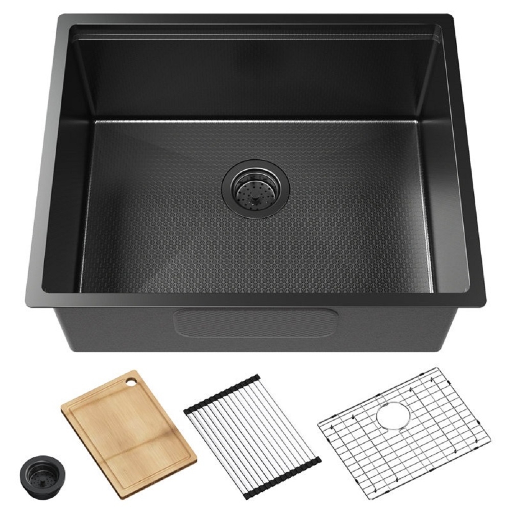 Picture of WELLFE MSJ6048WNH RV Kitchen Sink, 24in x 19in Undermount Single Bowl Stainless Steel Workstation Kitchen Sink