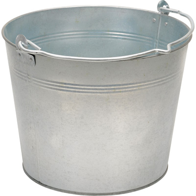 BKT-GAL-325 Galvanized Steel Bucket - 3.25 gal, 28 lbs