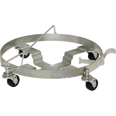 DRUM-DRH-HR-TLT Tilting Drum Dolly with Hard Rubber Wheels - 1000 lbs Uniform, 200 lbs Tilt