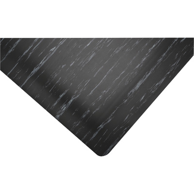 NoTrax 511S0023BL Marble-Tuff Anti-Fatigue Floor Mat - 2' x 3', 1/2 Thick, Black