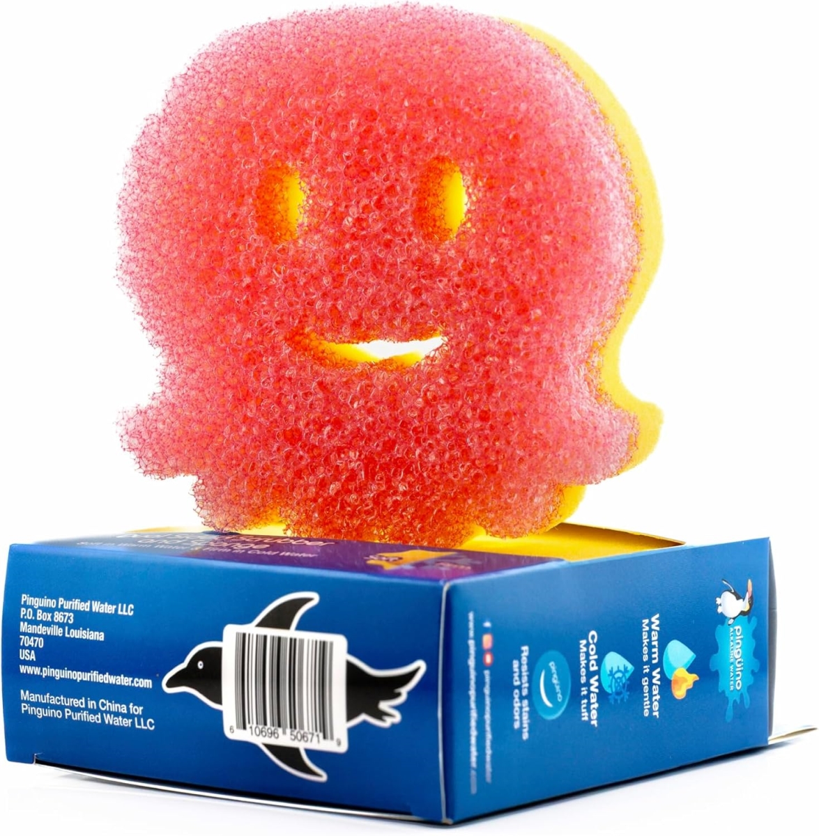 Picture of Pinguino Purified Water PPW6S Pingino Scrub Empress 6 Pack Dual Sided Scrubber and Sponge. Non-Scratch.