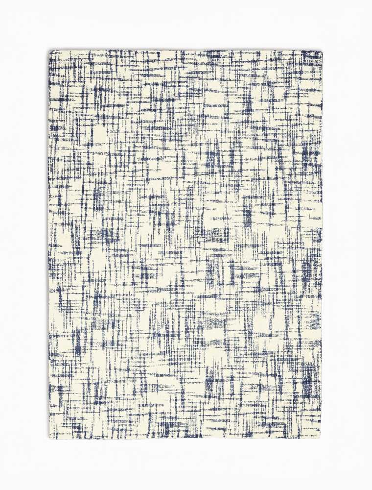 Picture of Calvin Klein 99446489142 Tucson White & Navy Blue Wool Rug - 8 x 10 ft.