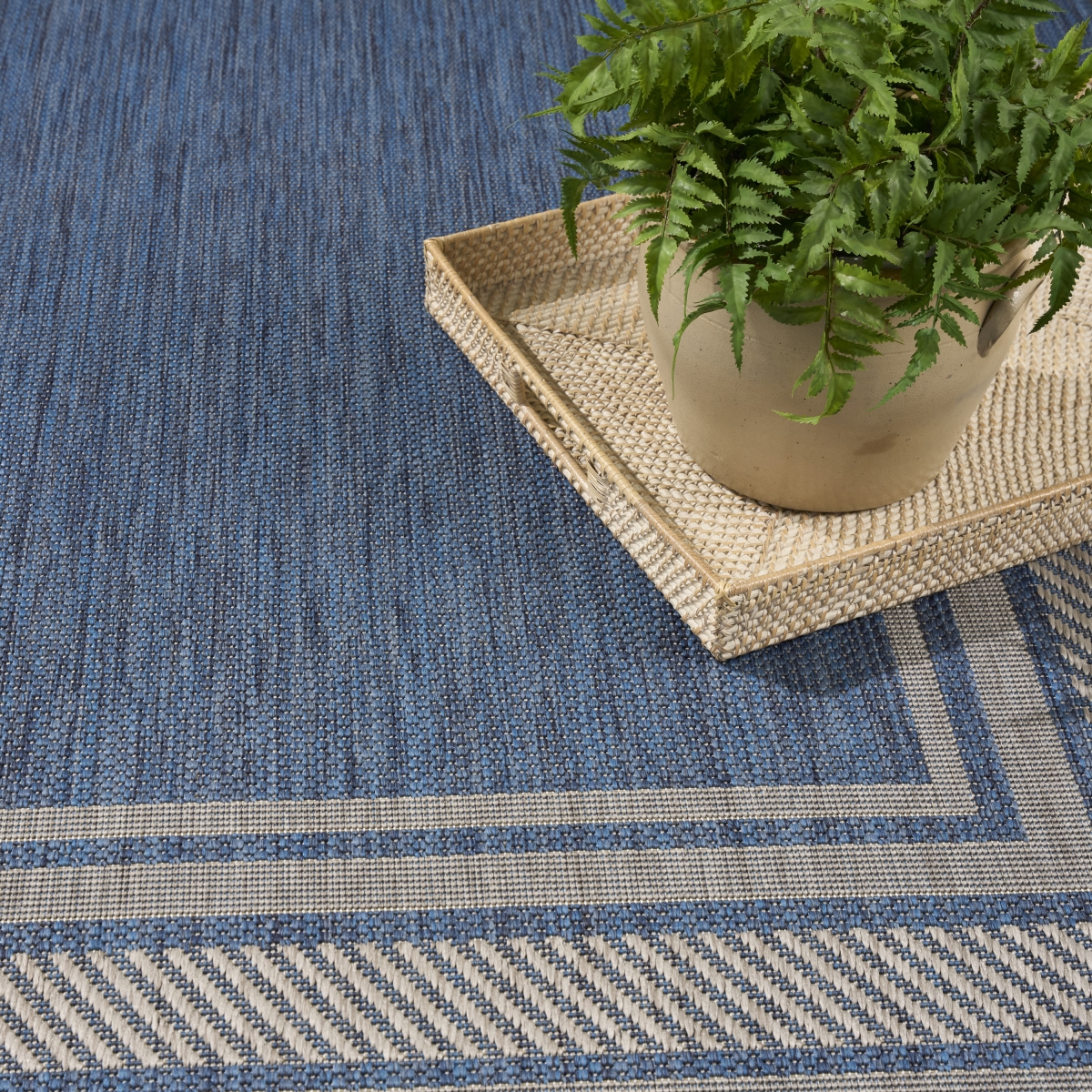 Picture of Nourison Home 841491128701 10 x 14 in. Indoor & Outdoor Horizon Modern Area Rug&#44; Denim