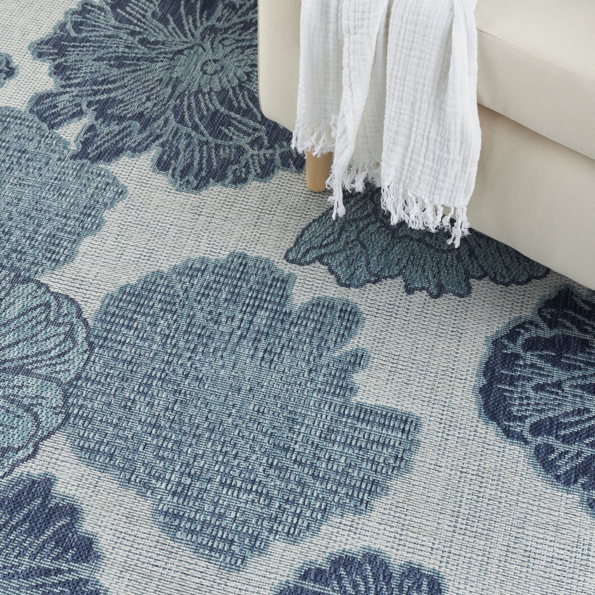 Picture of Nourison Home 841491145906 10 x 14 ft. Garden Oasis Tropical Rectangle Area Rug&#44; Blue