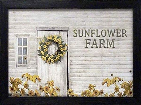 Picture of Artistic Reflections AR801 18 x 24 in. Framed Art Print - Sunflower Farm