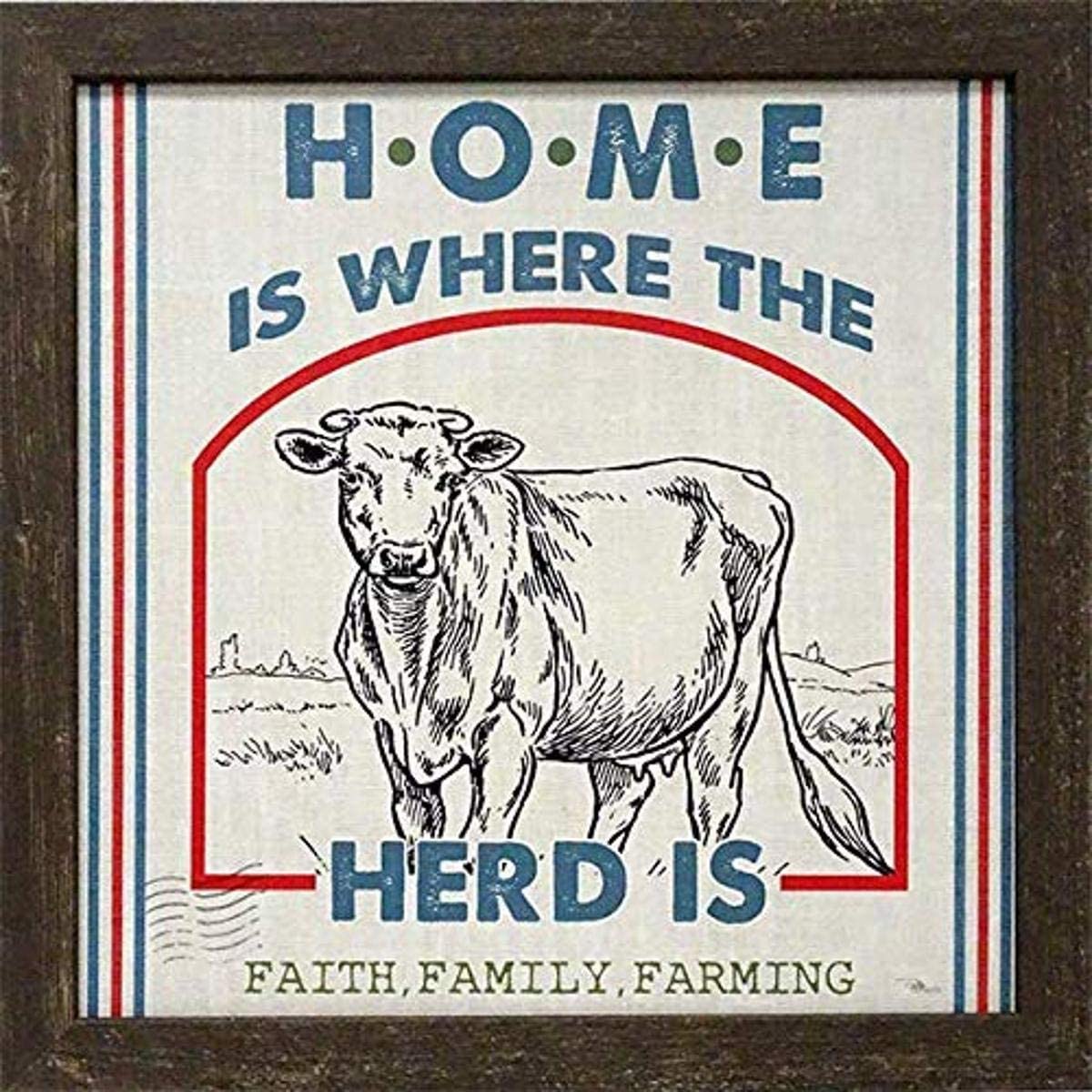 Picture of Artistic Reflections AR807 18 x 18 in. Framed Art Print - Home Is Where The Herd Is