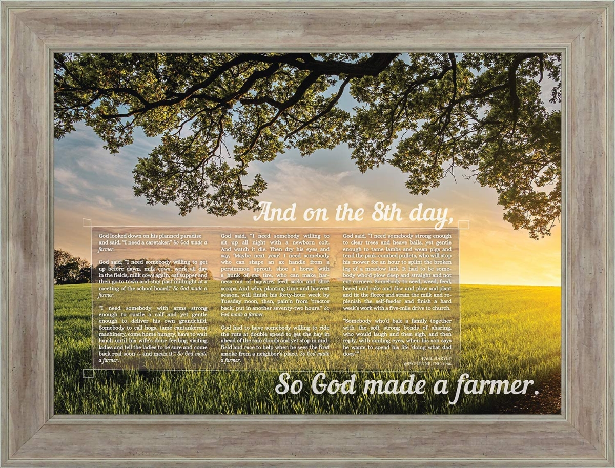 Picture of Artistic Reflections AR2000 14 x 18 in. Framed Art Print - So God Made A Farmer