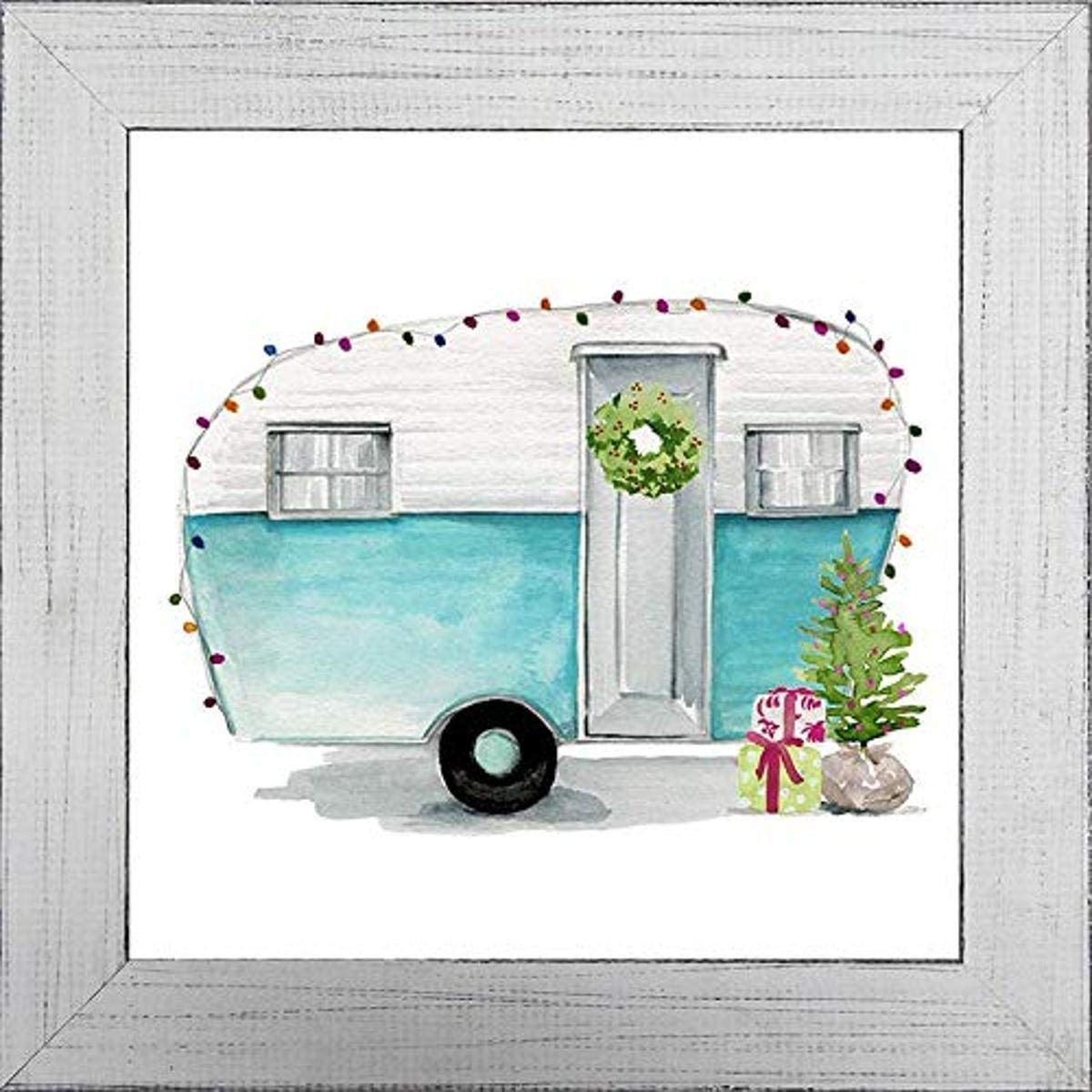 Picture of Artistic Reflections AR2004 13 x 13 in. Framed Art Print - Christmas Camper