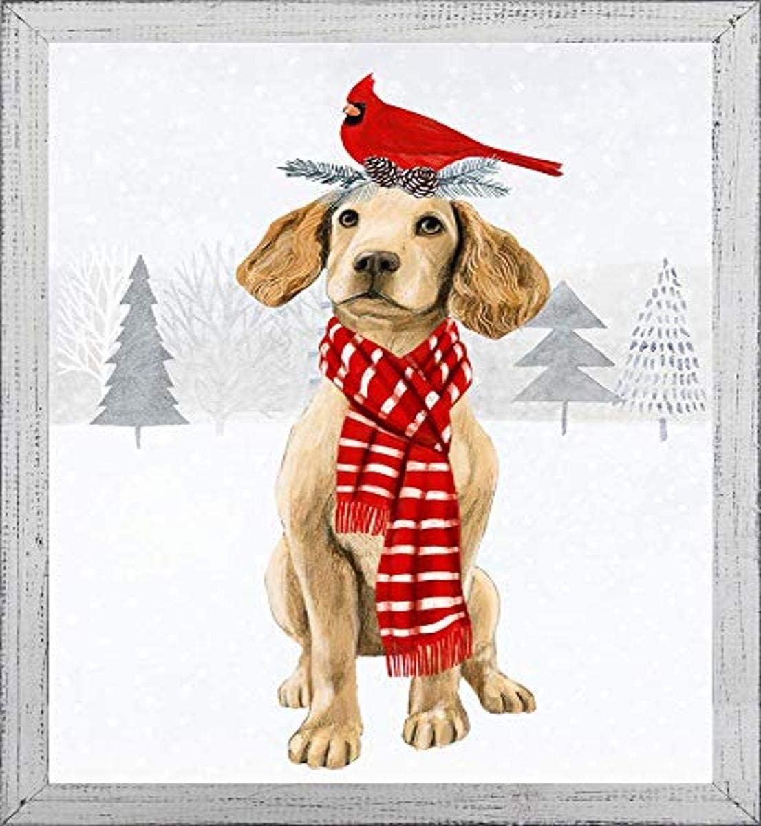 Picture of Artistic Reflections AR2008 13 x 16 in. Framed Art Print - Christmas Dog