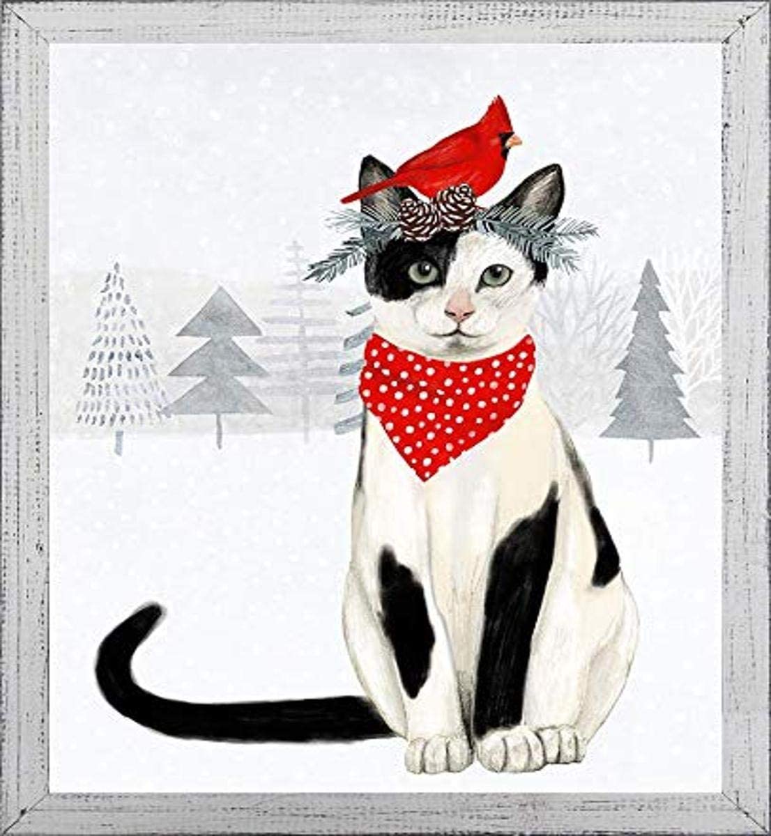 Picture of Artistic Reflections AR2009 13 x 16 in. Framed Art Print - Christmas Cat