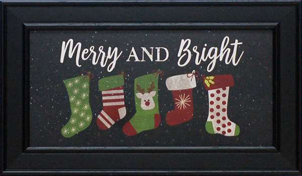 Picture of Artistic Reflections AR225 12 x 20 in. Merry & Bright Art Print with glitter flakes