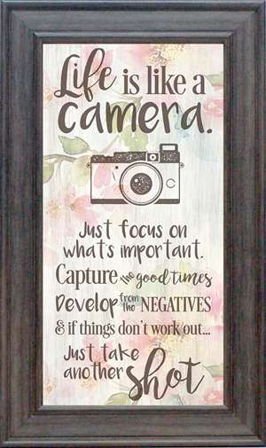 Picture of Artistic Reflections AR651 11 x 19 in. Life Is Like A Camera Framed Art Print