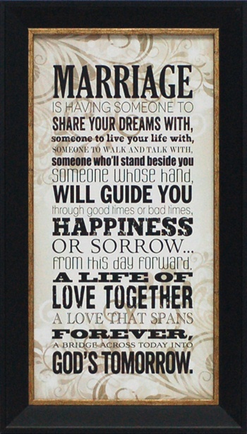 Picture of Artistic Reflections AR630 11 x 19 in. Marriage Inspirational Typography Art Print