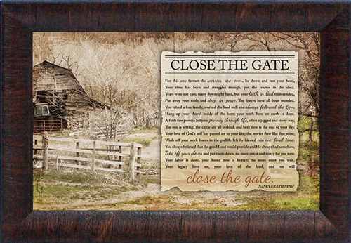 Picture of Artistic Reflections AR638 14.25 x 21 in. Close the Gate Sympathy Landscape Art Print