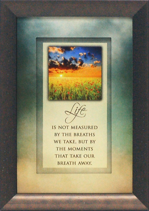 Picture of Artistic Reflections AR705 10 x 14 in. Life Is Not Measured By the Breaths Framed Inspirational Art Print