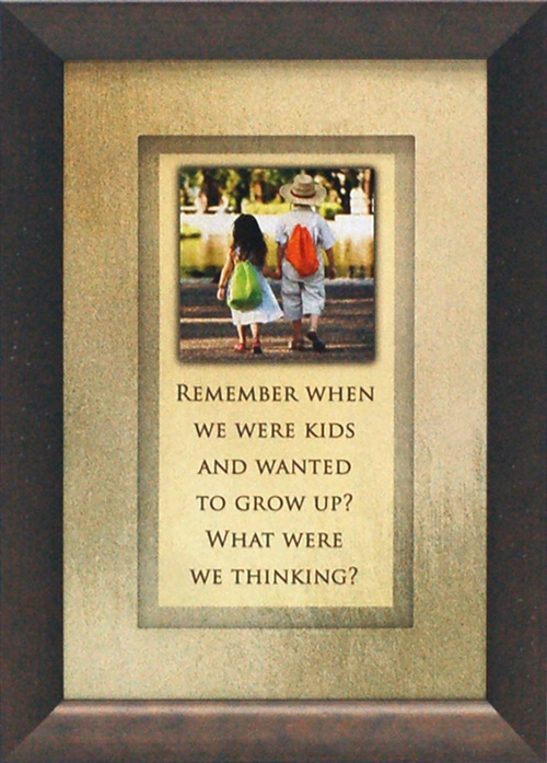Picture of Artistic Reflections AR706 10 x 14 in. Remember When We Were Kids Framed Inspirational Art Print