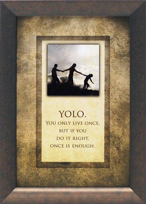 Picture of Artistic Reflections AR708 10 x 14 in. Yolo You Only Live Once Framed Inspirational Art Print
