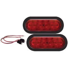 TLL12RK 6 in. Oval Sealed LED for Stop, Turn & Tail Light Kit