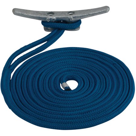 0.37 in. x 15 ft. Nylon Double Braided Dock Line, Blue